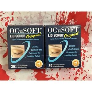 2X - OCuSOFT Lid Scrub Original PreMoistened Pads  Eyelids 30 Ct Each EXP 09/25+